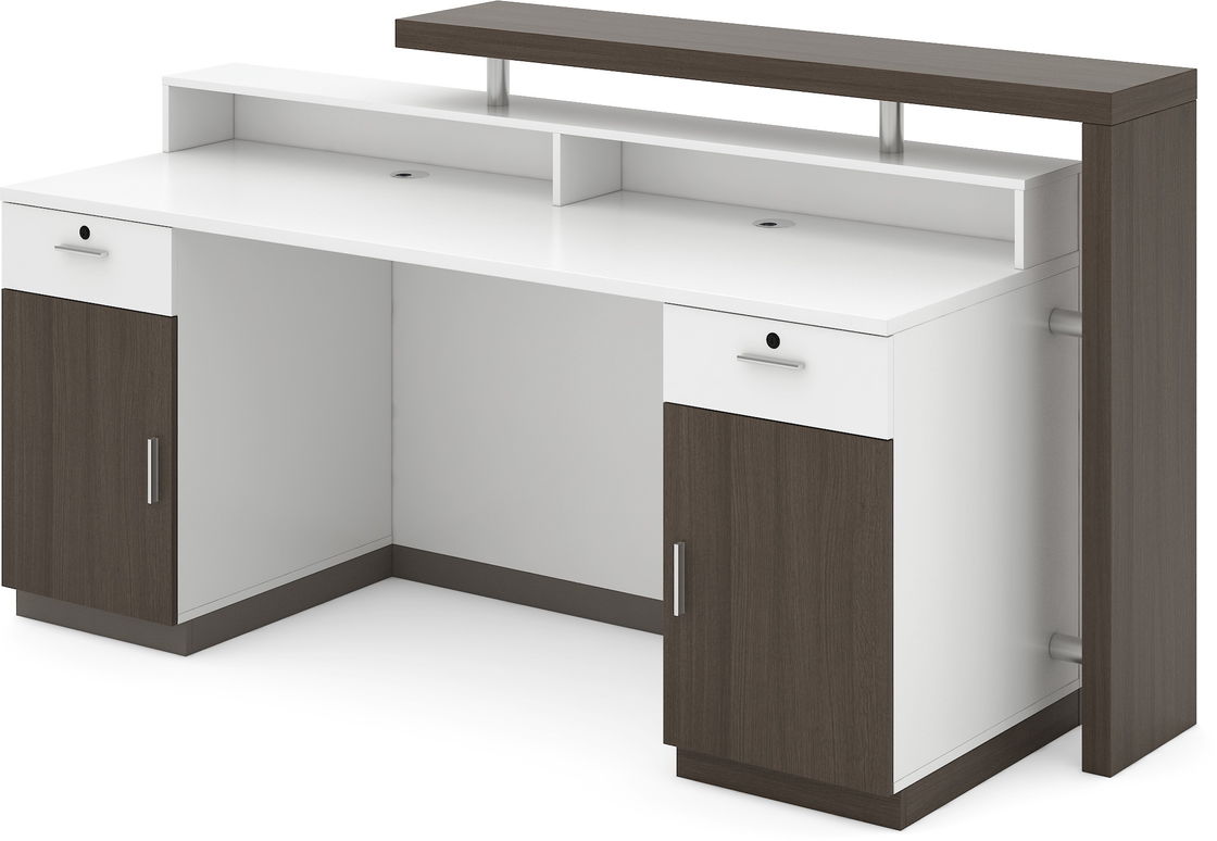 1.8M MFC Office Reception Desks Wooden Office Front Reception Desk