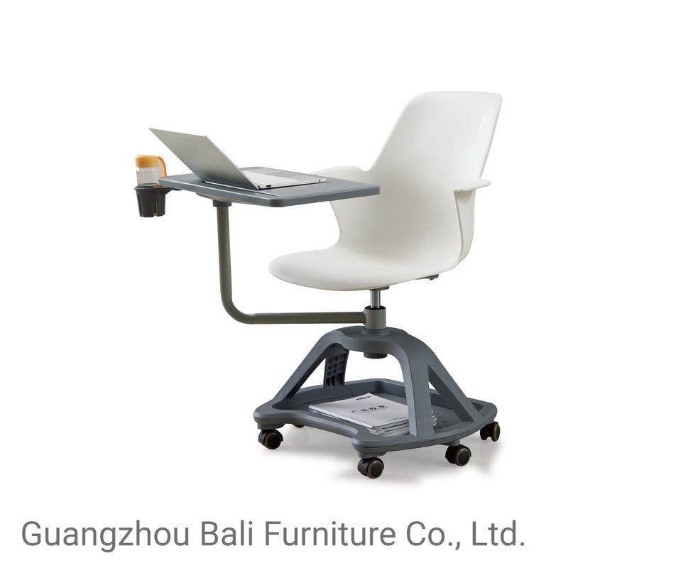 Modern Swivel Office PP Plastic Training Room Chairs with Writing Tablet