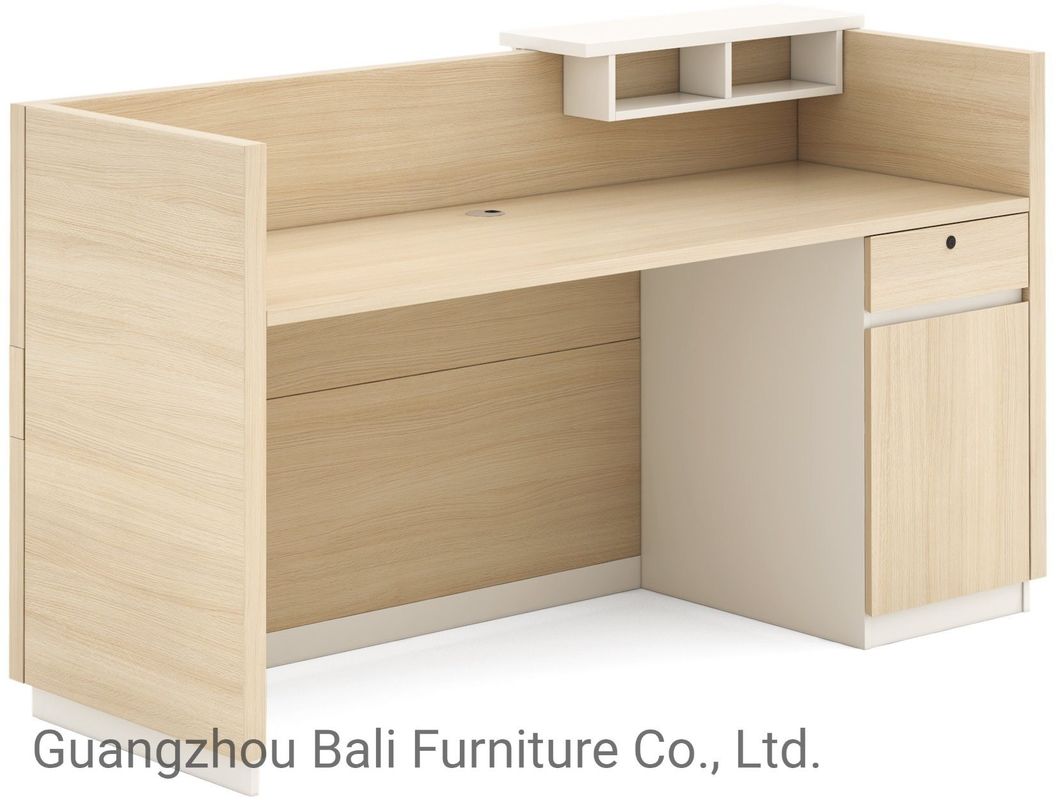 Big Size Office Reception Desks Melamine Faced Board ISO9001