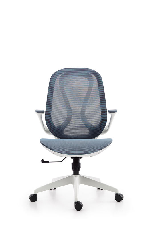 Customization White Grey Mesh Swivel Office Chair MID Back With Armrest