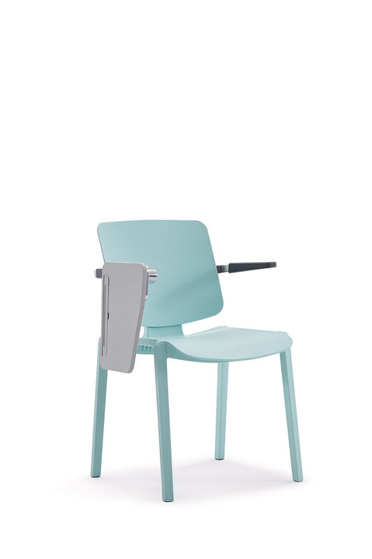 Modern PP Stackable Training Room Chairs with Writing Tablet