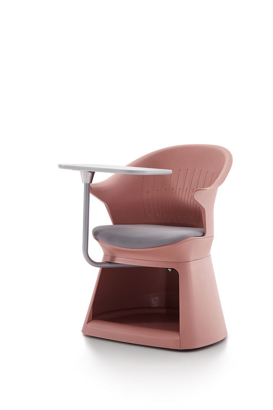Modern PP Training Chairs with Rotatary Solid Wood Writing Pad Used In School Training Room